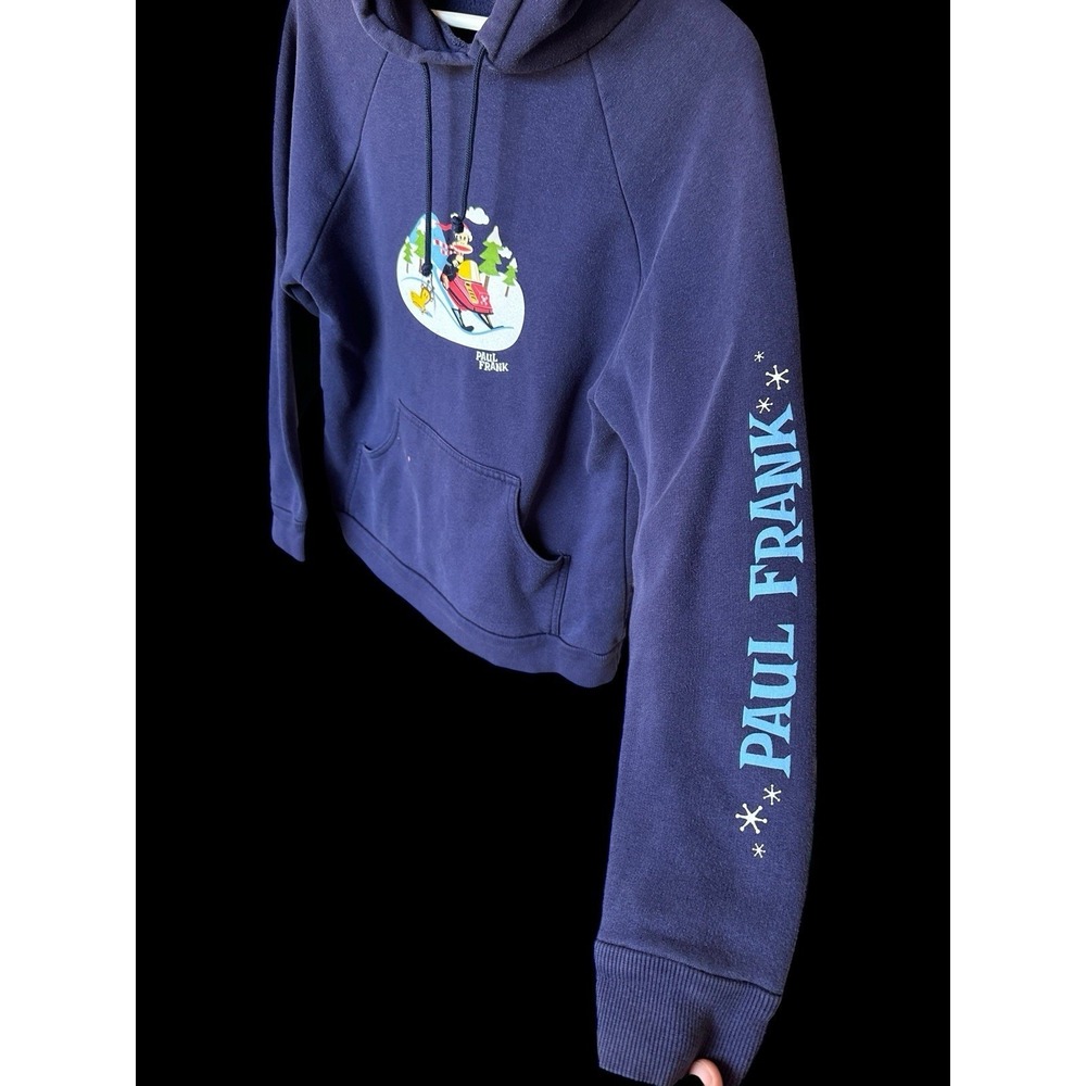 Vintage 90's Paul Frank Womens Christmas‎ Holiday Hoodie XS/Small Winter *flaw